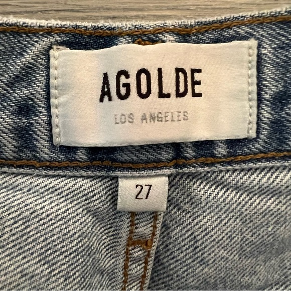 AGOLDE Los Angeles High Rise Button Fly Light Wash‎ Jeans 30x22 Good Condition - Picture 3 of 11